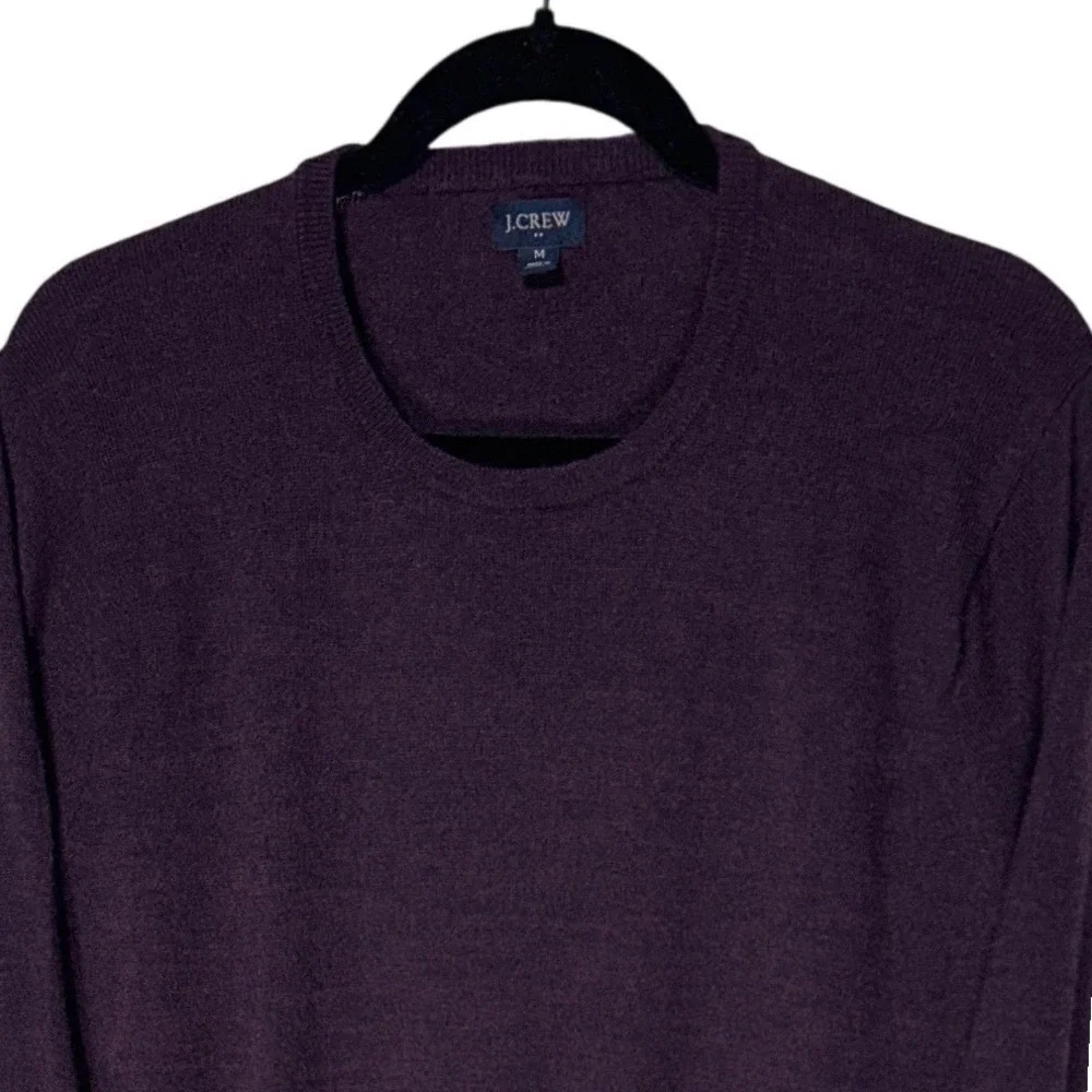 J.Crew Merino Wool Blend Long Sleeve Crewneck Sweater Plum Purple Size Medium